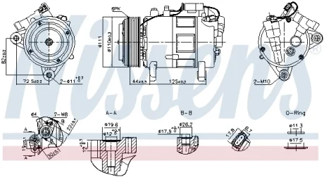 Компрессор кондиционера NISSENS 891148