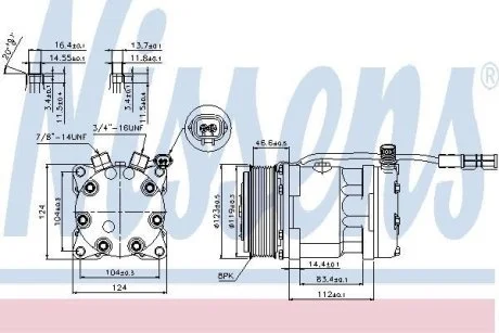 Компрессор кондиционера NISSENS 89139