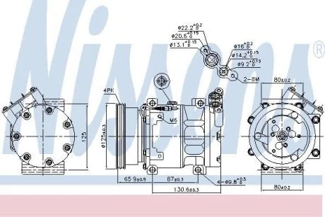Компрессор кондиционера NISSENS 89164