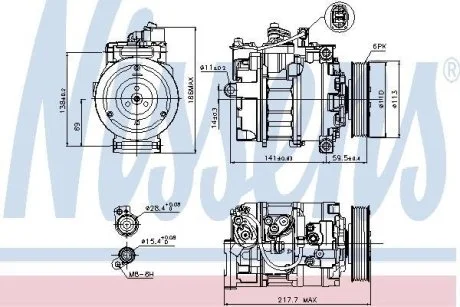 Компрессор кондиционера First Fit NISSENS 89223