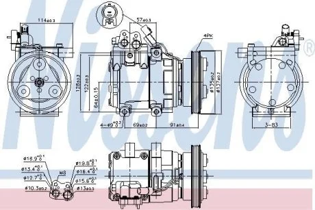 Компрессор кондиционера First Fit NISSENS 89274