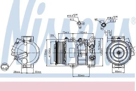 Компрессор кондиционера NISSENS 89516
