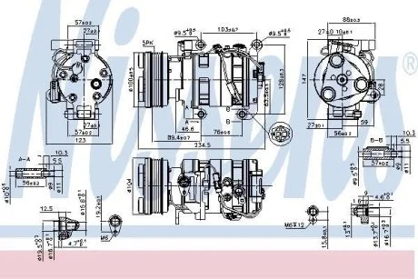 Компрессор кондиционера NISSENS 89550