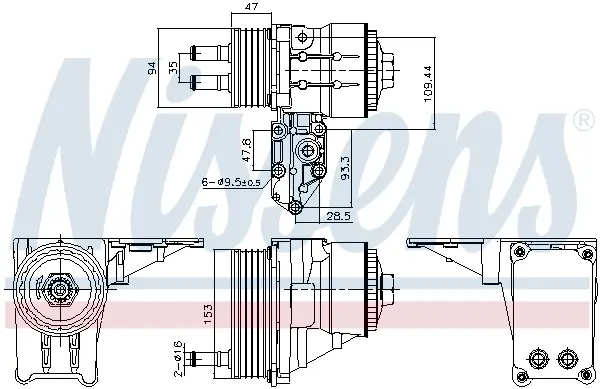 Радиатор масляный First Fit NISSENS 91328 (фото 1)