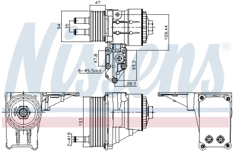 Радиатор масляный First Fit NISSENS 91328
