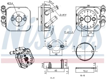 Радіатор оливний NISSENS 91583