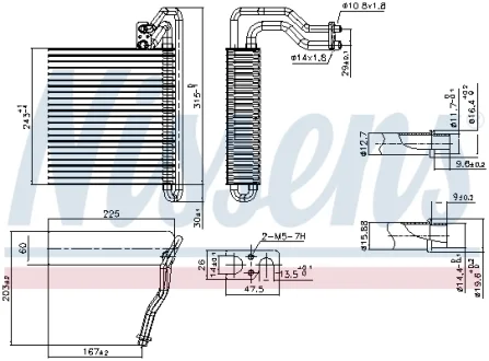 Випаровувач кондиціонера NISSENS 92333