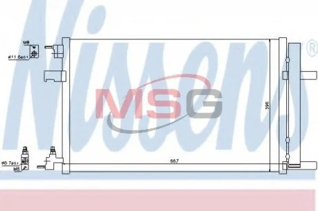 Радиатор кондиционера NISSENS 940135