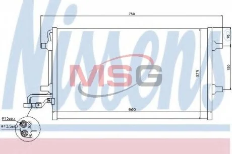Конденсер кондиционера NISSENS 940154