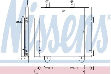 Радіатор кондиціонера NISSENS 940522