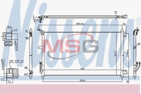 Радиатор кондиционера NISSENS 940557