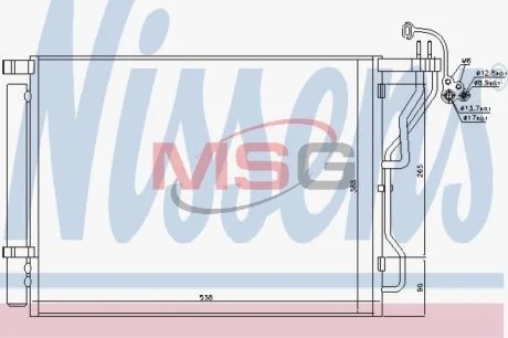 Радиатор кондиционера NISSENS 940563