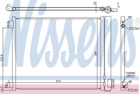 Фото 1 - радіатор кондиціонера NISSENS 940624 Радіатор кондиціонера NISSENS 940624 (фото 1)