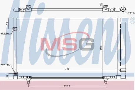 Радіатор кондиціонера NISSENS 940671