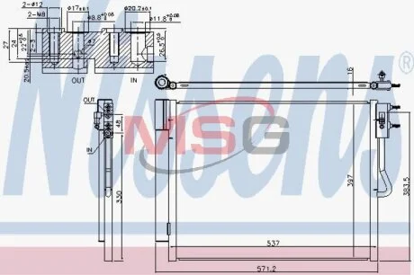 Радіатор кондиціонера NISSENS 940677
