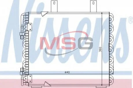 Радіатор кондиціонера NISSENS 94172