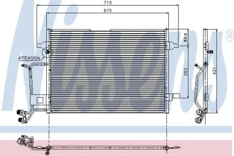 Радиатор кондиционера NISSENS 94207