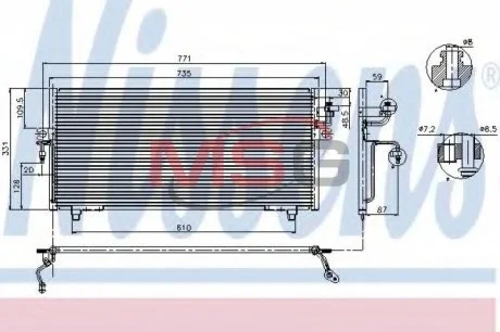 Радиатор кондиционера NISSENS 94299