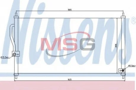 Радиатор кондиционера NISSENS 94458