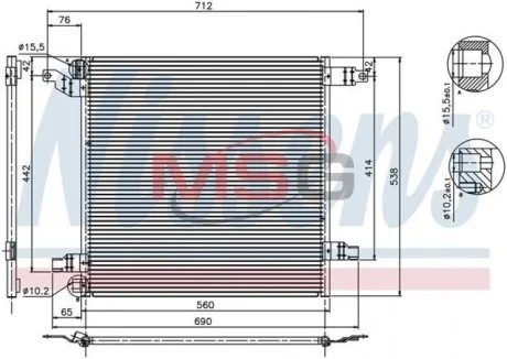 Радиатор кондиционера NISSENS 94568