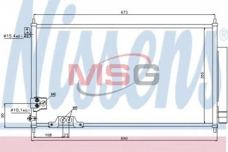 Конденсер кондиционера NISSENS 94788