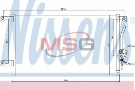 Конденсер кондиционера NISSENS 94790