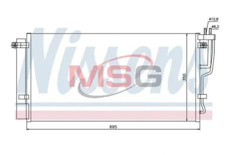 Конденсер кондиціонера NISSENS 94992
