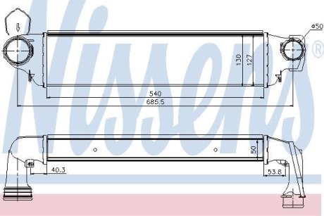 Радиатор наддува NISSENS 96654