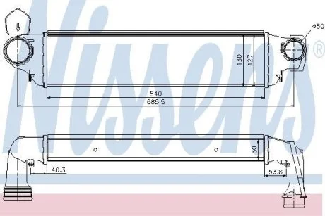 Радиатор наддува NISSENS 96654