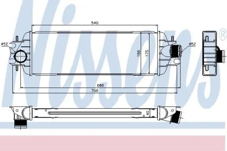 Радіатор наддуву NISSENS 96775