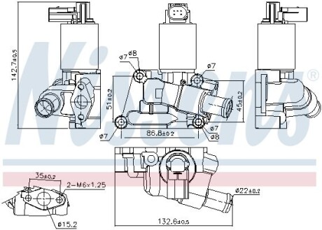 Клапан рециркуляции ВГ (EGR) First Fit NISSENS 98196