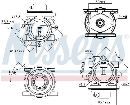 Клапан рециркуляціі ВГ (EGR) First Fit NISSENS 98294 (фото 1)