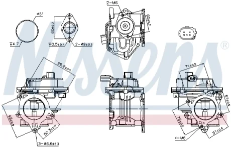 Клапан EGR NISSENS 98521