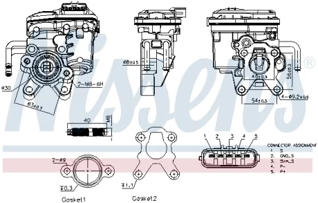 Клапан EGR NISSENS 98555