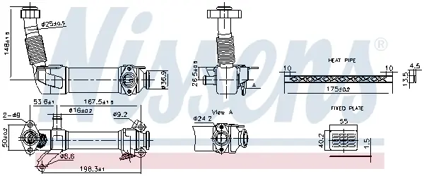 Радіатор рециркуляції ВГ First Fit NISSENS 989280 (фото 1)