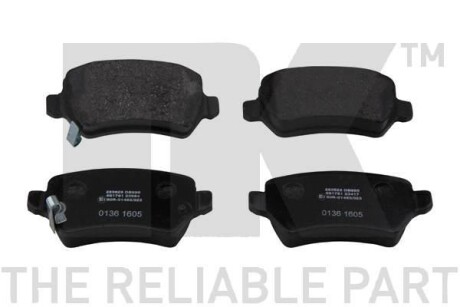 Тормозные дисковые колодки, комплект NK 223625