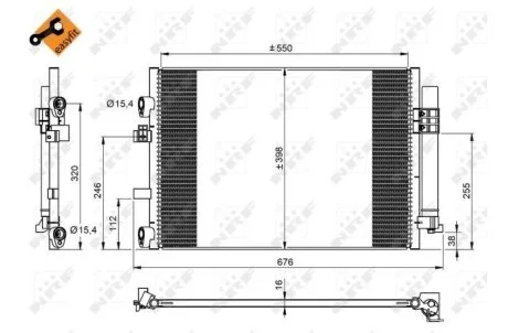 Радиатор кондиционера NRF 350209
