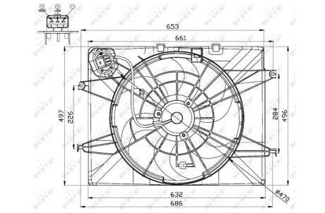 Вентилятор радіатора NRF 47564