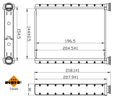 Радиатор печки NRF 54440