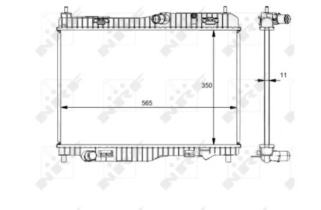 Радіатор охолодження Ford Transit Courier 1.0 EcoBoost 14-23 NRF 59138