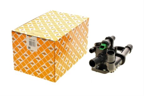 Термостат системи охолодження (83°C, в корпусі) VOLVO C30, S40 II, S60 II, S80 II, V40, V50, V60 I, V70 III CITROEN BERLINGO, BERLINGO MULTISPACE, C2, C2 ENTERPRISE, C3 I 1.4D/1.5D/1.6D 02.02- NRF 725163