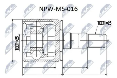 Шрус NTY NPWMS016
