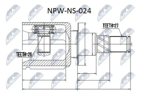 ШРУС NTY NPWNS024