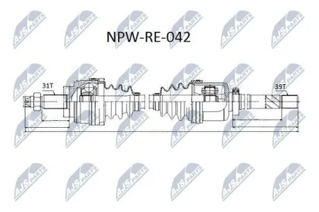 Напіввіс NTY NPWRE042