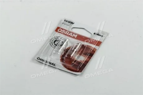 ЛАМПА W5W 12V 5,20 W W2.1x9.5d BLI STANDARD - заміна на 2825-2BL OSRAM 2825-02B