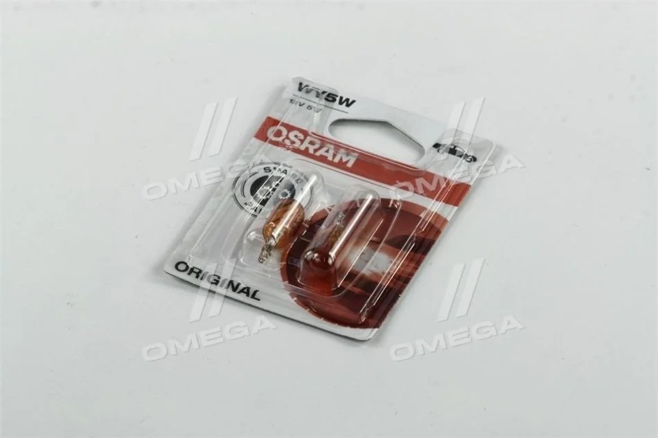 ЛАМПА WY5W 12V 5,20 W W2.1x9.5d Bl2 STANDARD - заміна на 2827NA-2BL OSRAM 2827NA-02B (фото 1)