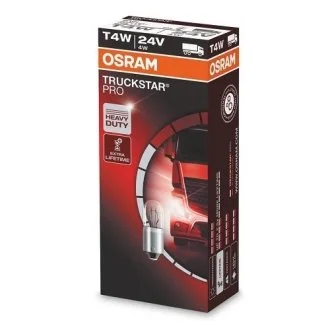 Лампа (відпуск. 10шт) T4W 24В 4Вт BA9S основна лампа Truckstar Pro Plus 100% OSRAM 3930TSP