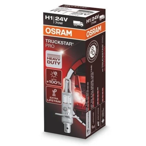 Лампа (картон 1шт) H1 24В 70Вт P14,5S до 120% більшої яскравості Truckstar Pro NextGen OSRAM 64155TSP (фото 1)