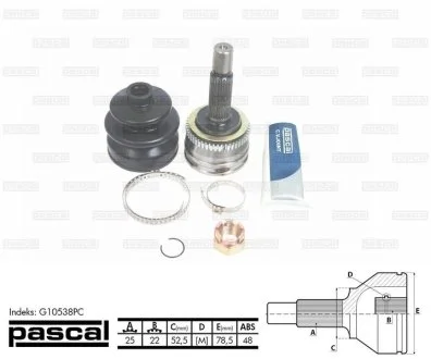 Шрус (комплект) PASCAL G10538PC