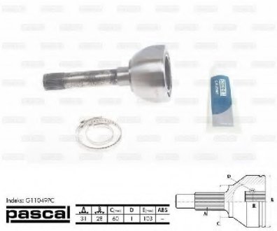 Шрус (комплект) PASCAL G11049PC